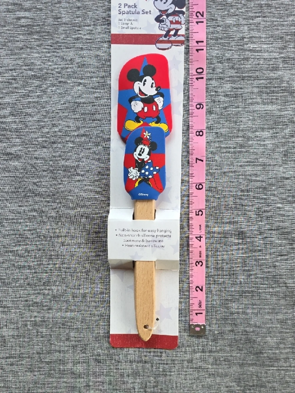 Disney Red & Blue Mickey & Minnie Silicone Spatula Spoon Sets (2 Packages) - Picture 4 of 7